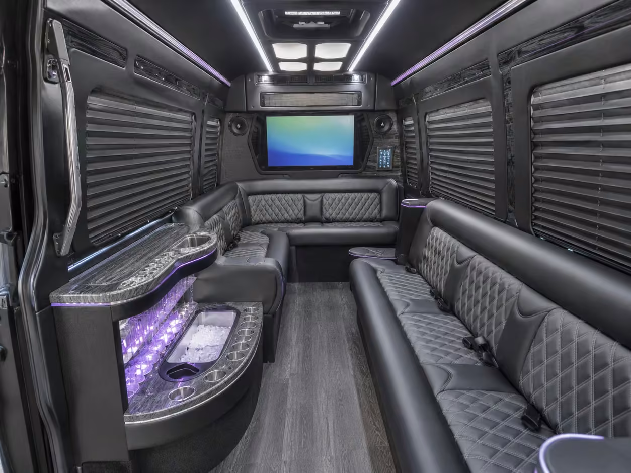 14 passenger sprinter limousine inside