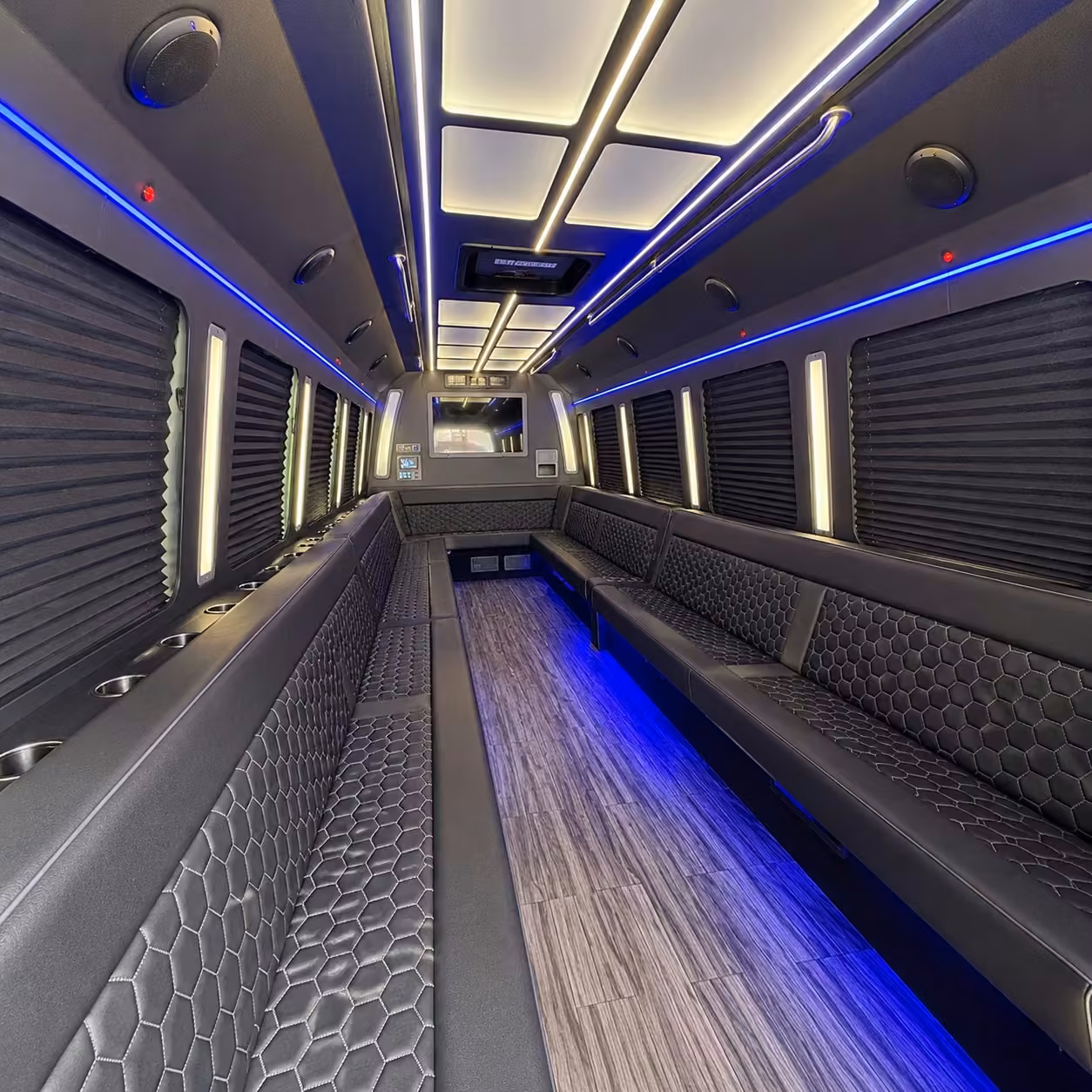 50 passenger party bus interior