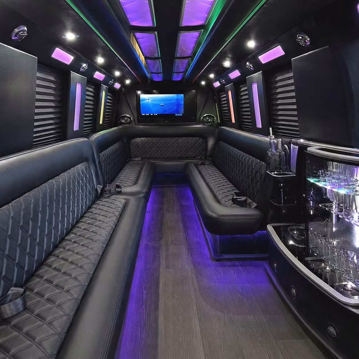 escalade limo interior